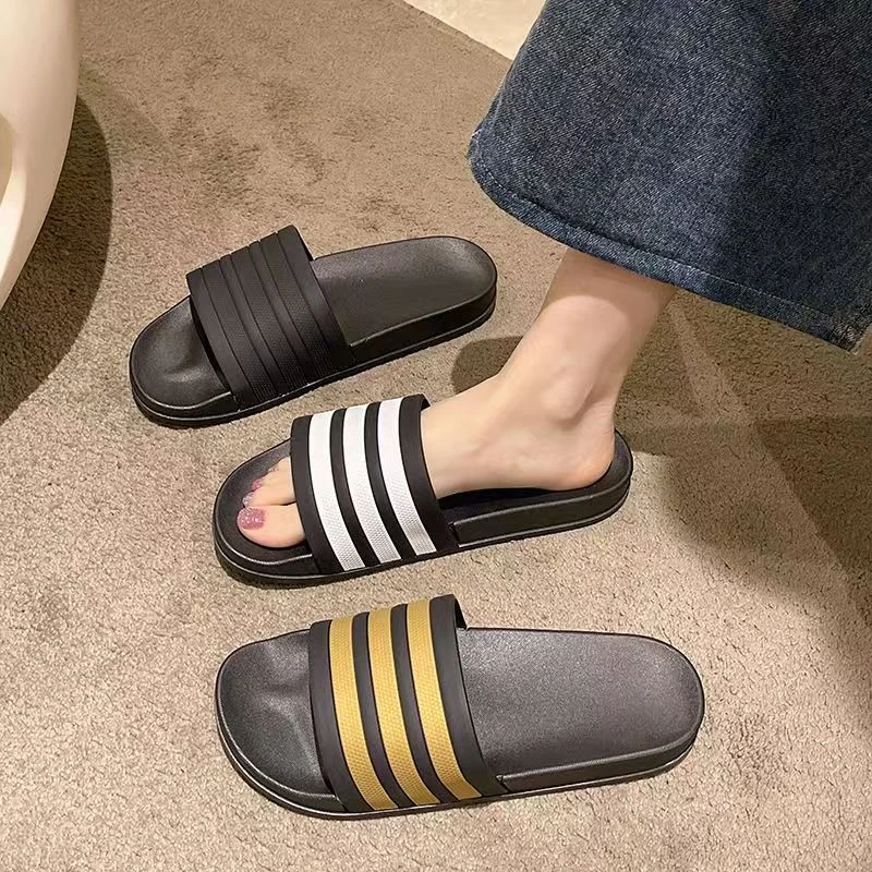 经典三条杠韩版情侣居家凉拖鞋潮男帅外穿家居凉拖鞋学生沙滩鞋子