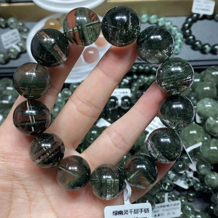 水晶手链未镶嵌绿幽灵手链