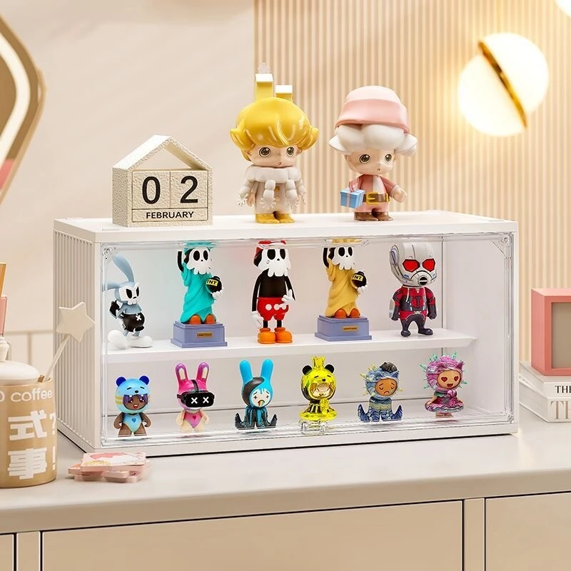 盲盒收纳盒集装箱娃娃展示柜亚克力P泡玛特收纳盒防尘透明手办