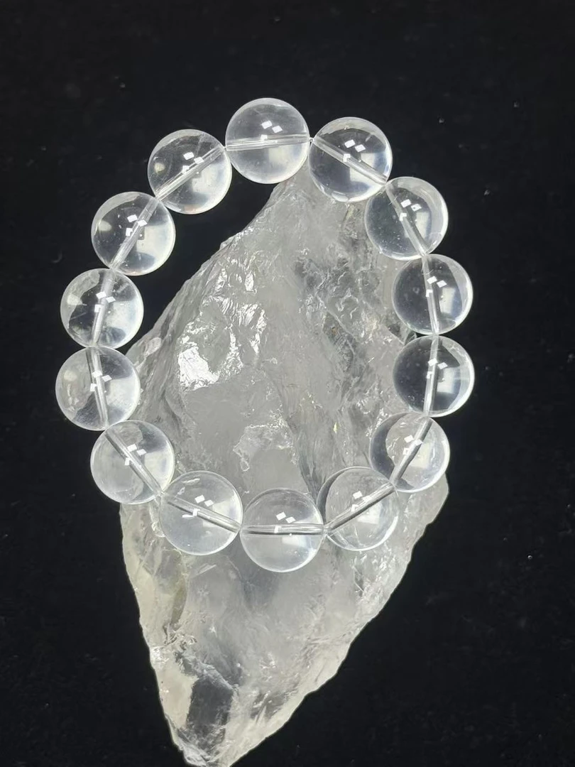 原矿白水晶12mm单圈手链026