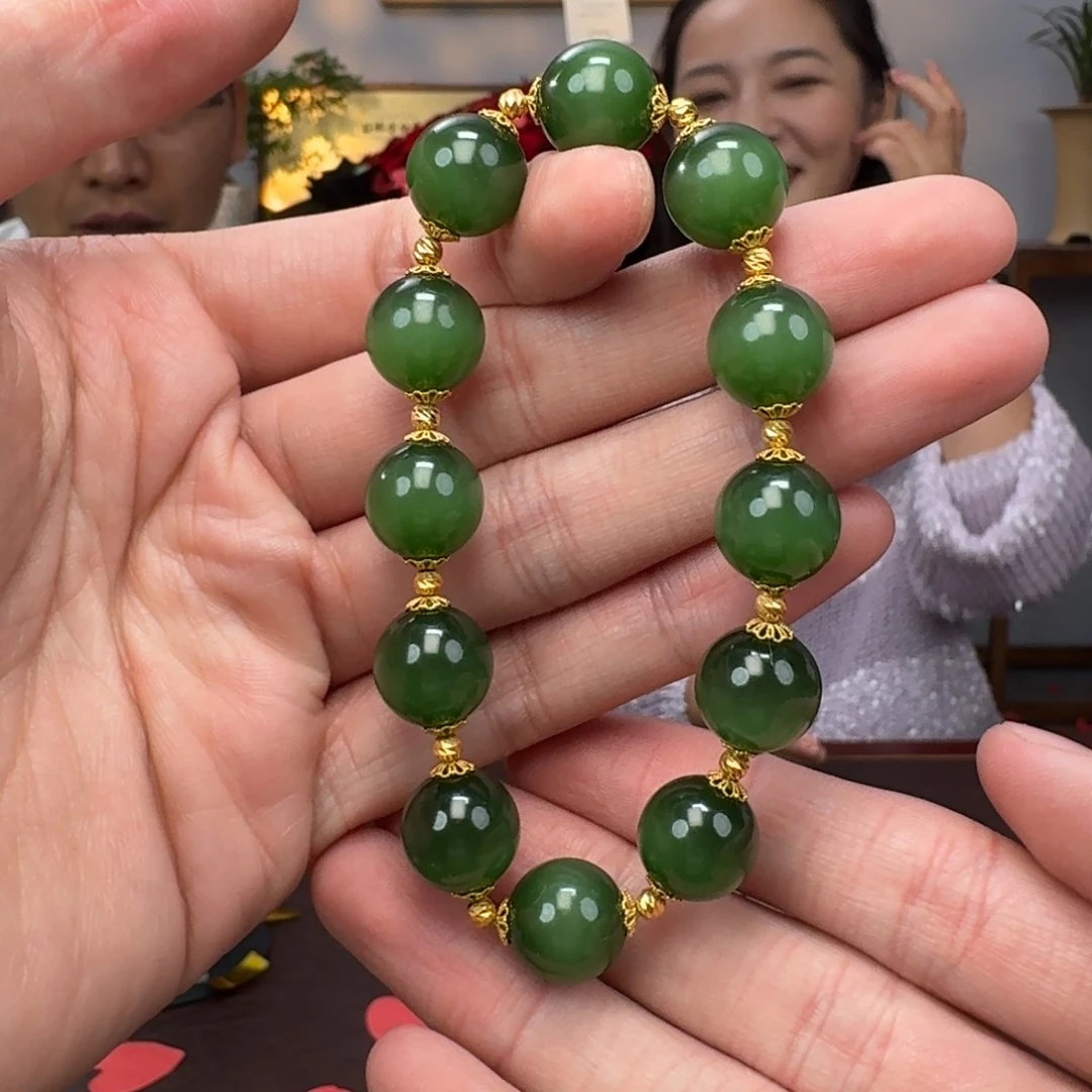 和田玉18K金镶嵌颈饰926少奶奶卡12左右