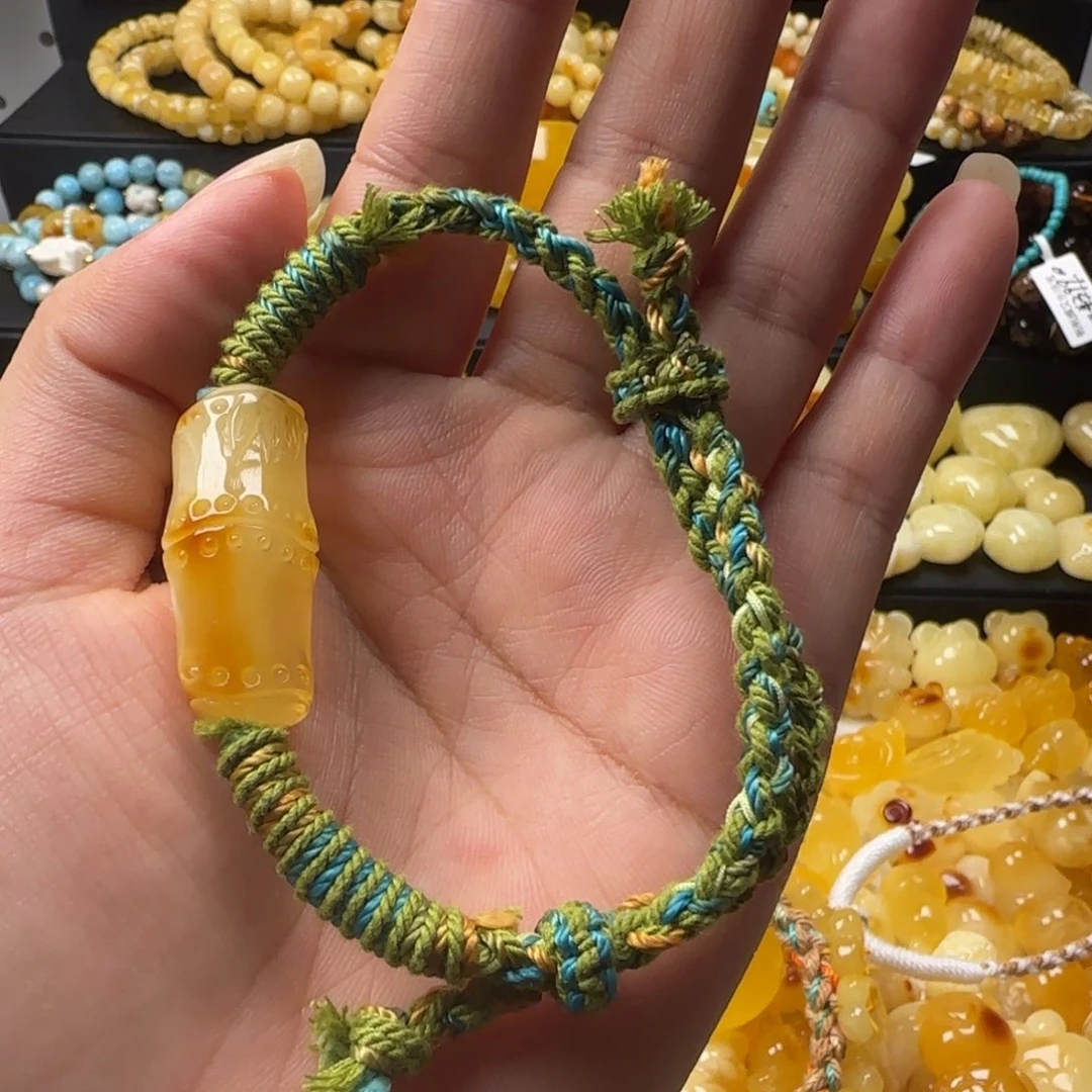 蜜蜡颈饰未镶嵌蜜蜡竹节手绳