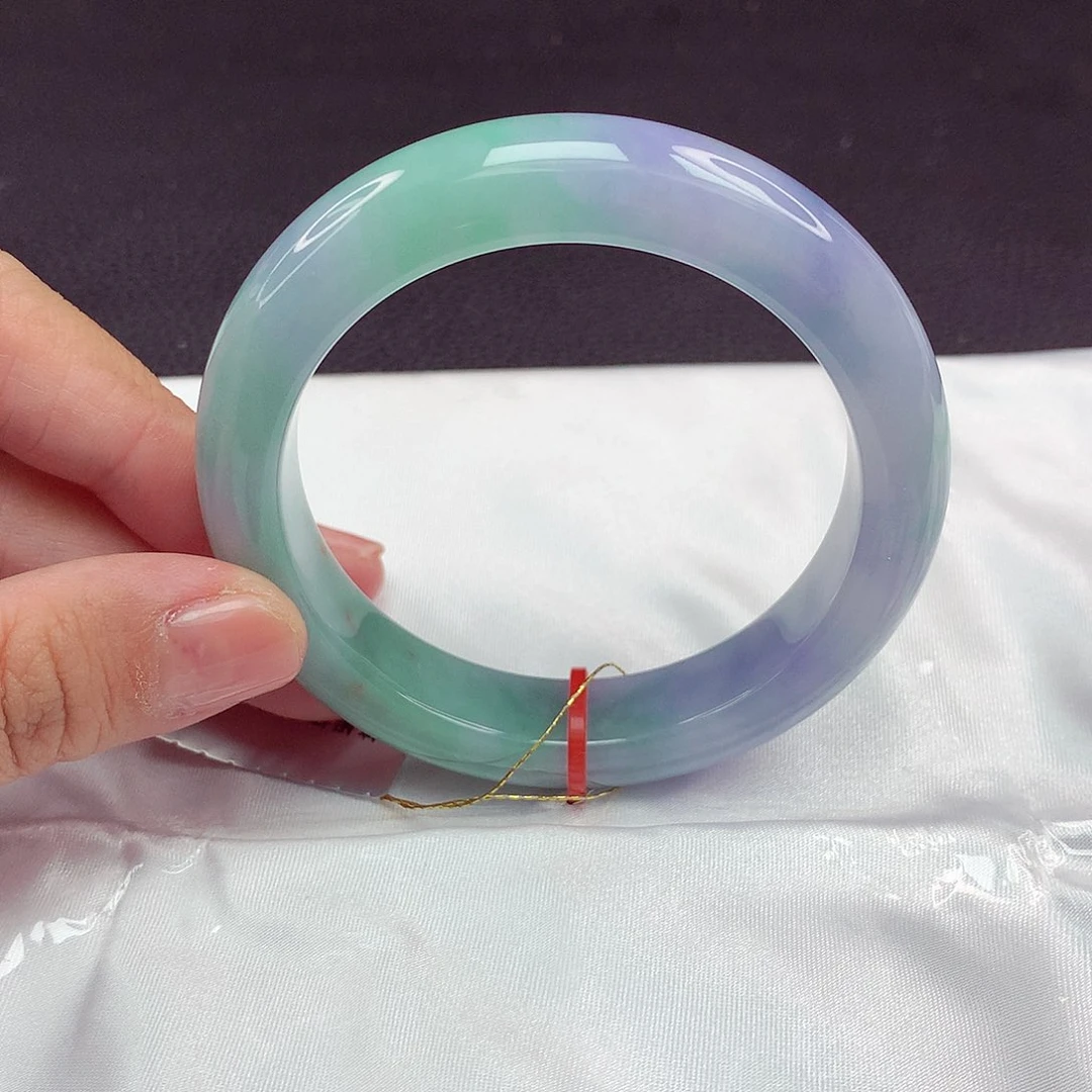 翡翠未镶嵌手镯55圈653