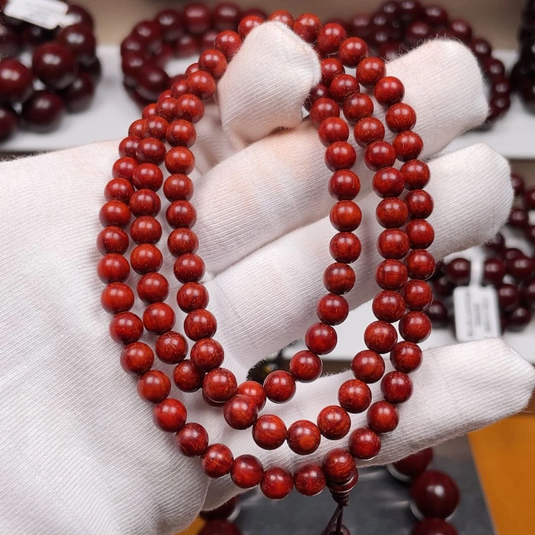 牛***牛手串/手链小叶紫檀原汁原味0.6龙鳞金星