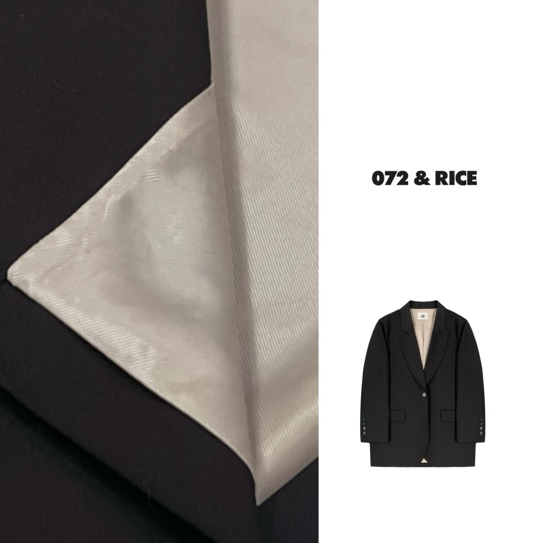 072 & RICE【红线西装】绵羊毛 秋季休闲翻领单粒扣外套 31XB65Z*