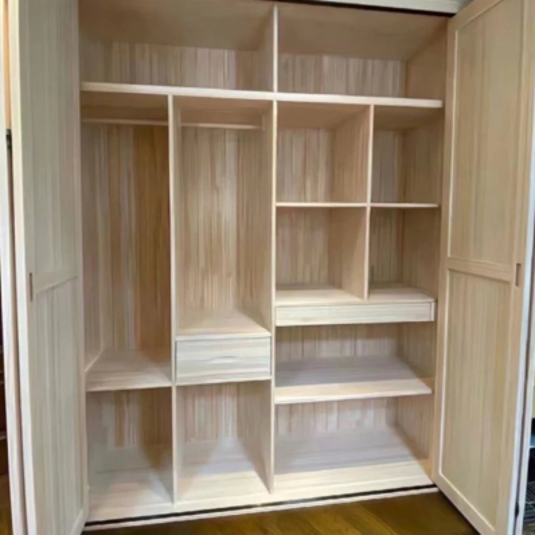 日本桧木衣柜书柜体榻榻米地台日本桧木指接板全屋定制