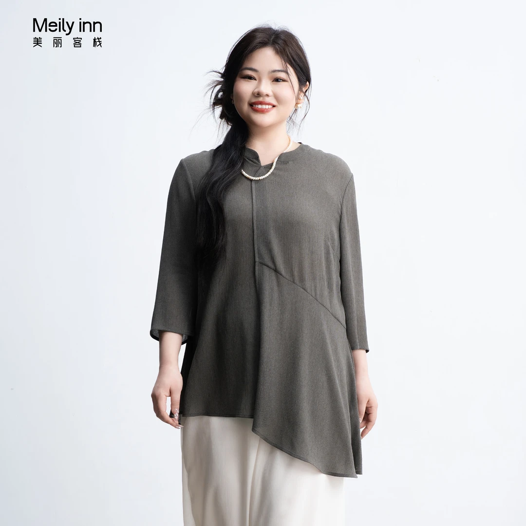 美丽客栈原创高端大码女装胖mm200斤加肥加大智性慵懒复古衬衫夏