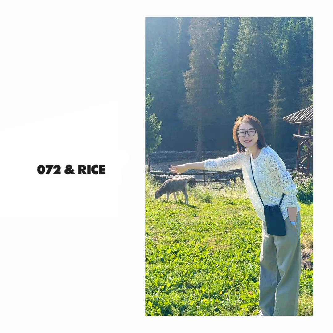 072 & RICE【布蕾】绵羊毛 夏季休闲圆领腰带针织衫 32HJ6322