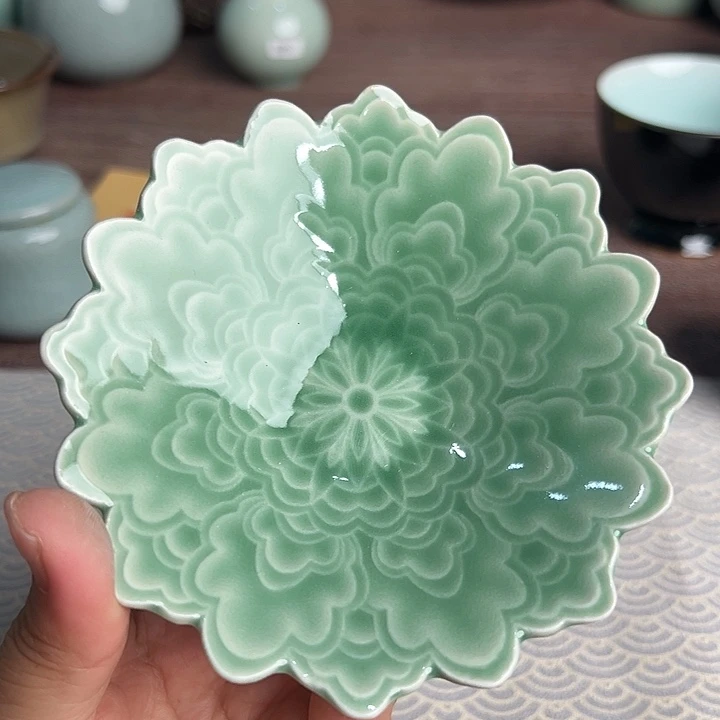 龙泉云间青瓷小米茶器