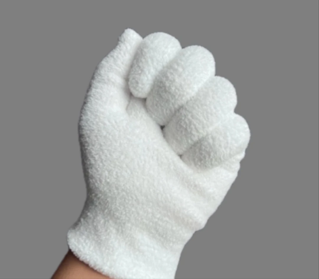 加厚万毛手套适合核桃金刚橄榄核盘玩包浆抛光有白色灰色