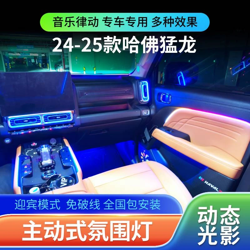 适用于24-25款哈弗猛龙氛围灯动态光影专用幻彩气氛灯车内改装