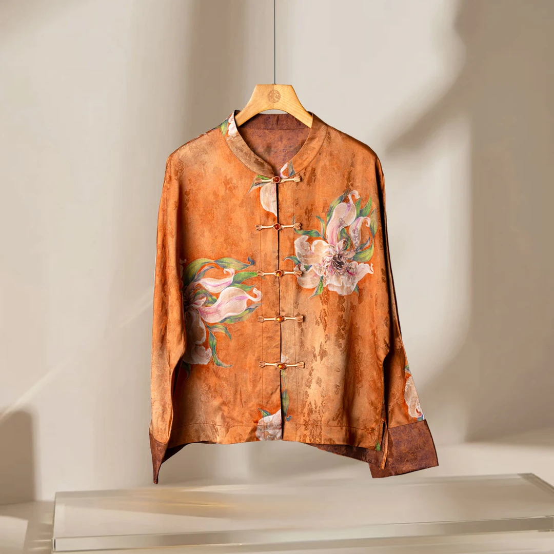 [橘彩]2025新中式国风开衫外套上衣3043X