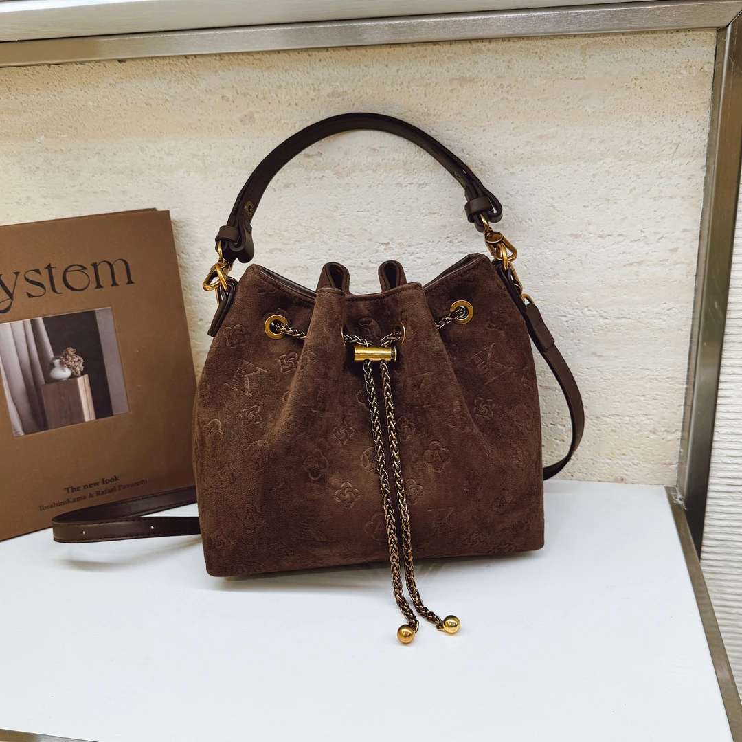 古缇蔻1271【大福袋】秋冬新款水桶福袋包【底宽23高18】