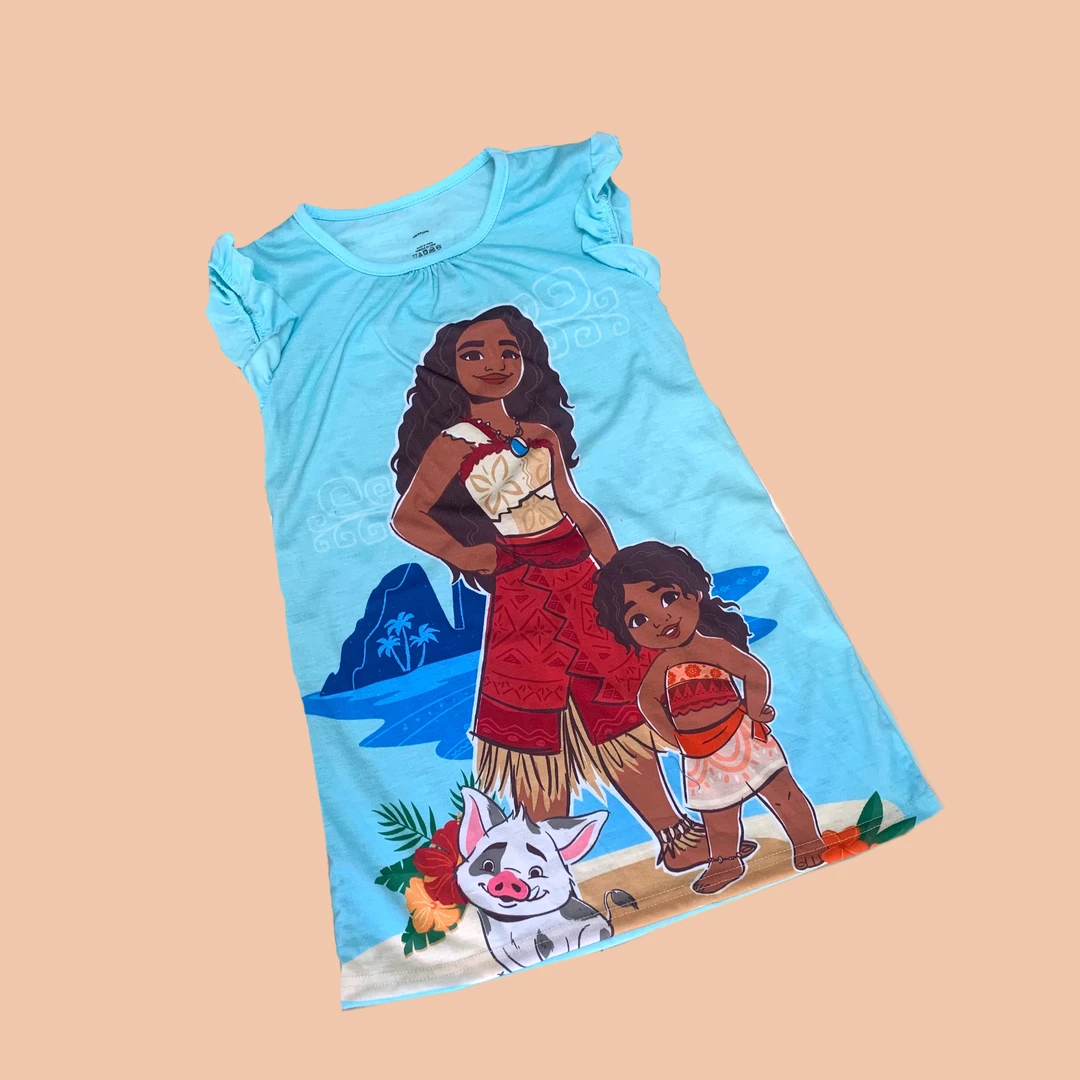 疯狂原始人2卡通水印速干透气儿童睡裙