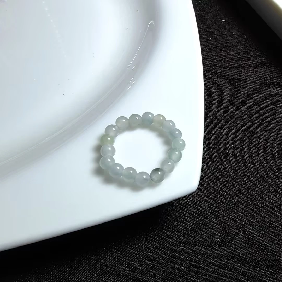 翡翠珠珠戒指设计款