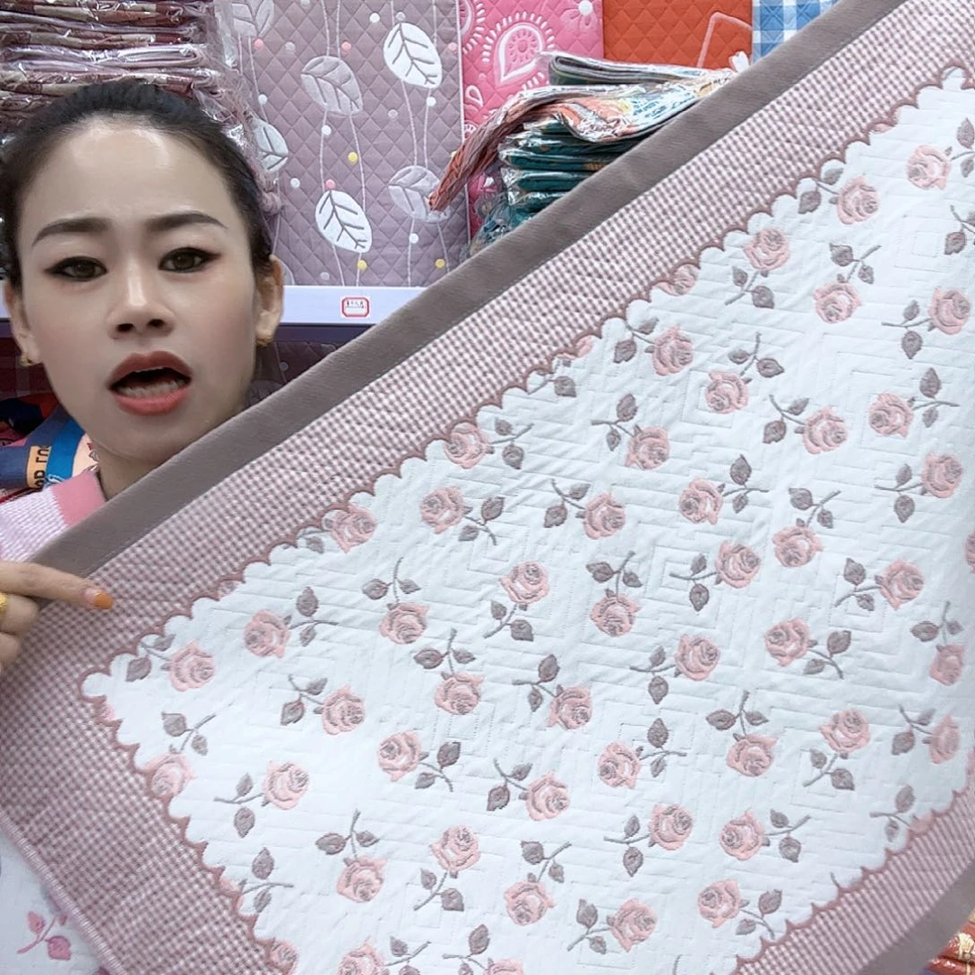 棉咖色小玫瑰花棉