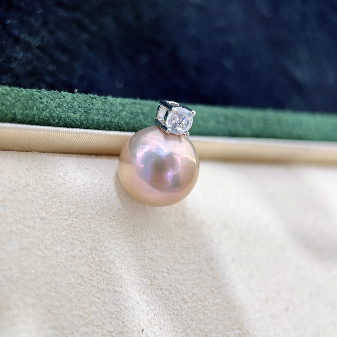 【珍珠甄选】紫珠王妃吊坠 S925银 12-13MM S1264