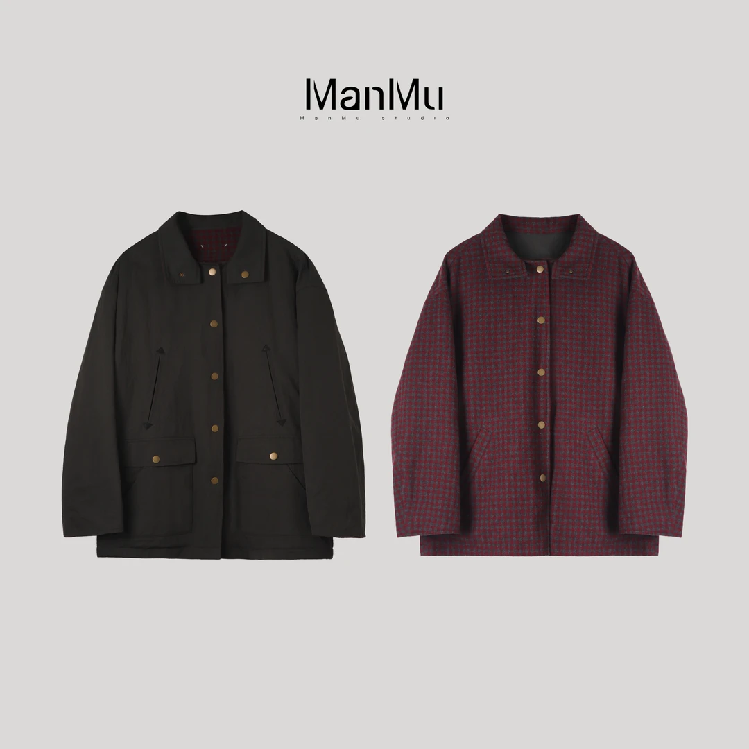 满目ManMu 【张琪专属】高级定制秋季时尚百搭羊毛风衣350455