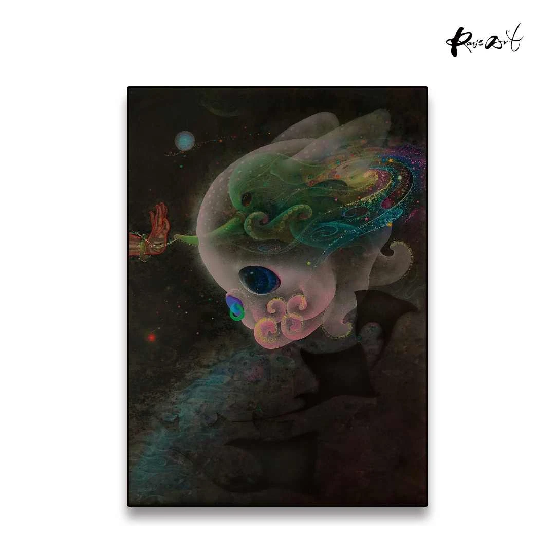 RaysArt艺术-董建民潮流艺术家超现实彩铅丙烯原作作品收藏