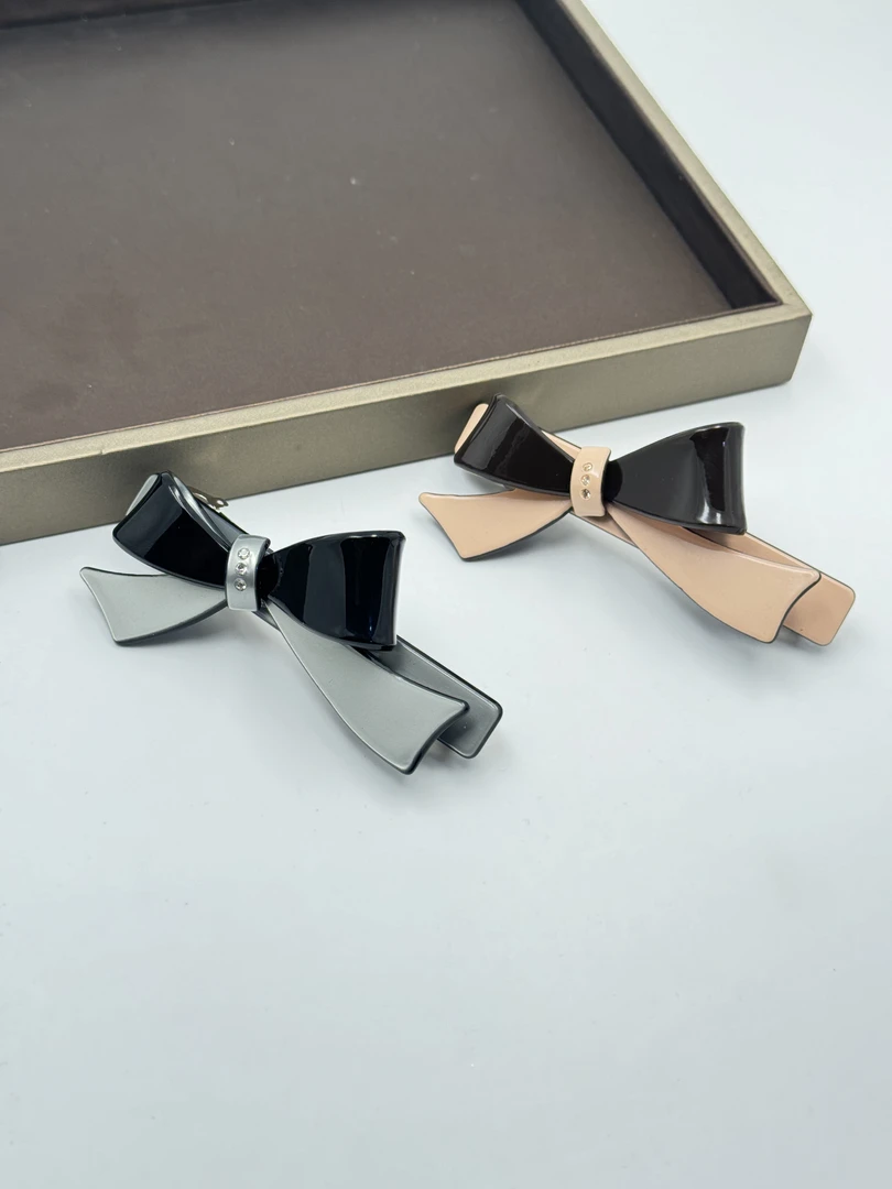 1123-1347韩国醋酸蝴蝶结弹簧夹儿童手工气质时尚可爱复古简约