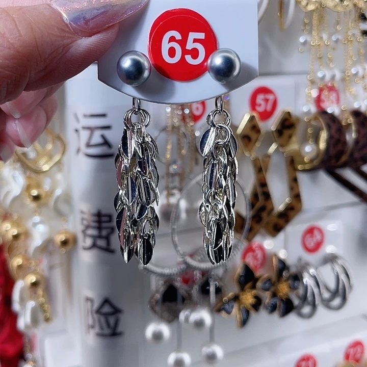 仿珍珠铁合金合金饰品耳饰12