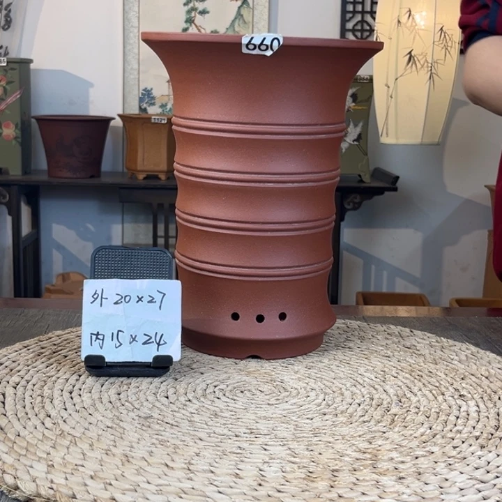 花盆紫砂  特价清水竹节660