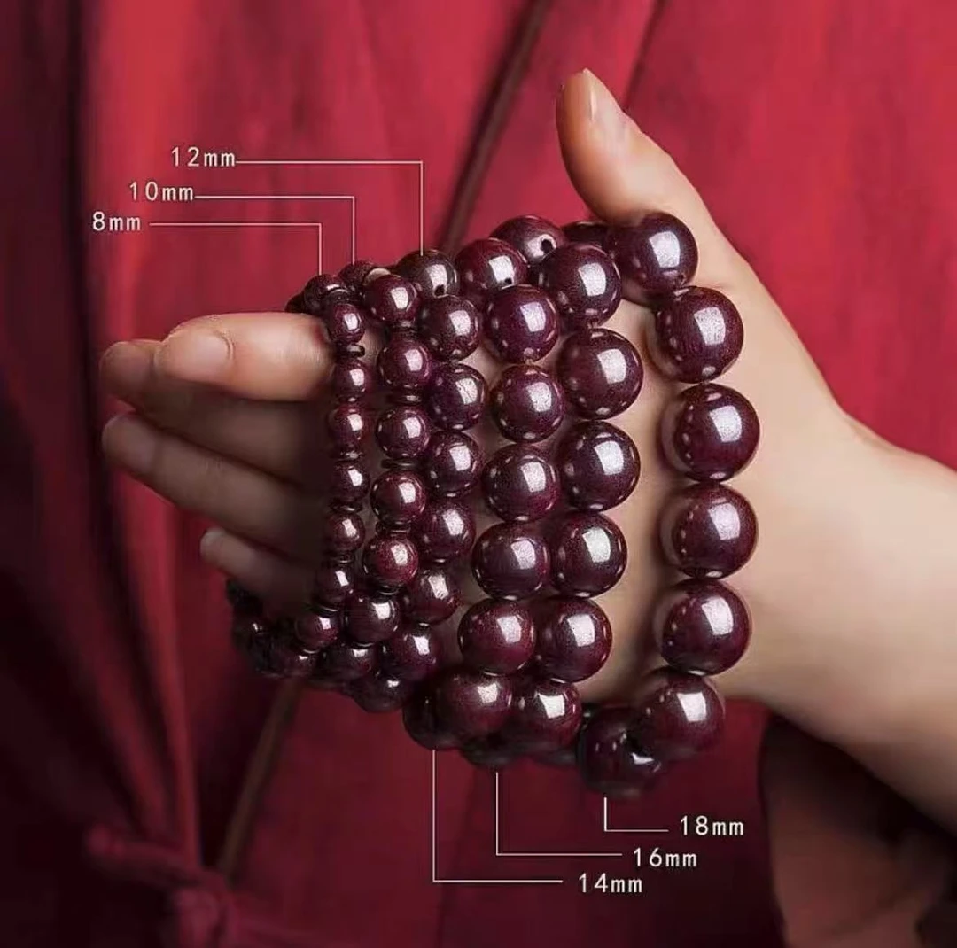 天然辰砂朱砂原矿保真高含量手串（保平安）