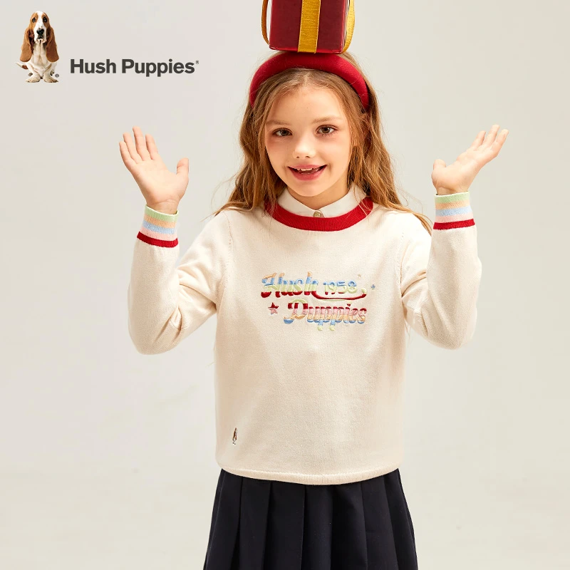 暇步士童装春新款拜年服保暖宽松套头线衣