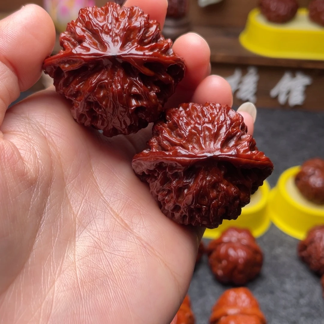 文玩核桃吊坠文玩核桃 手把件 苹果圆 44