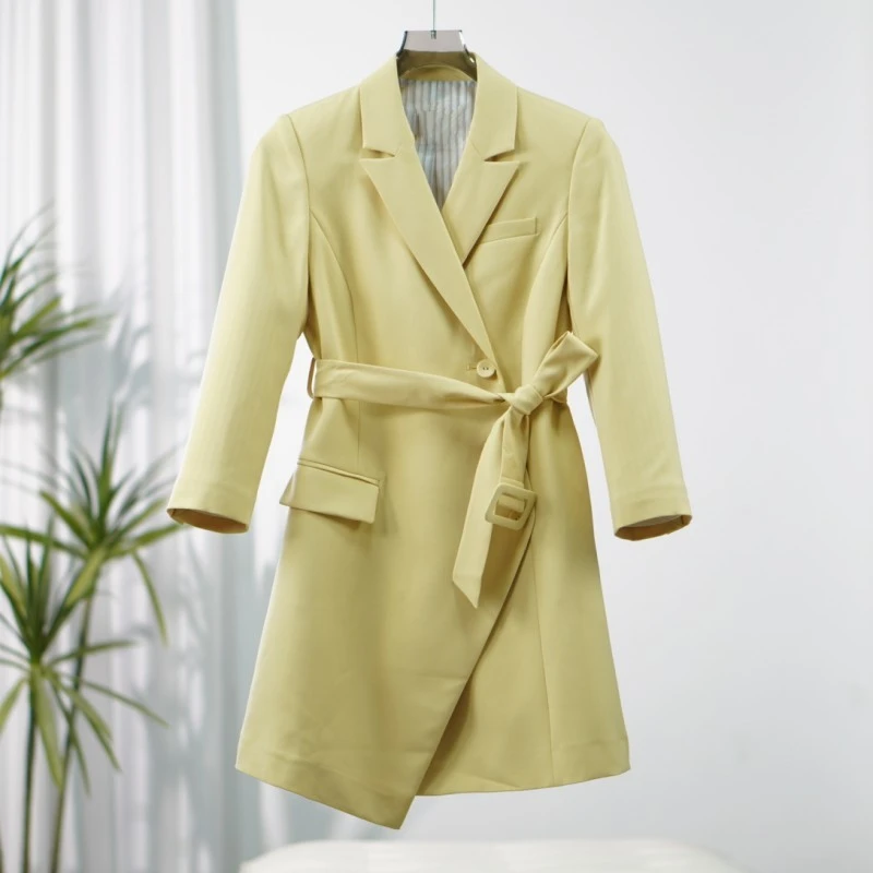 莉推荐 【三C・伊】HD452  高级气质西装连衣裙黄色Y22320206L10