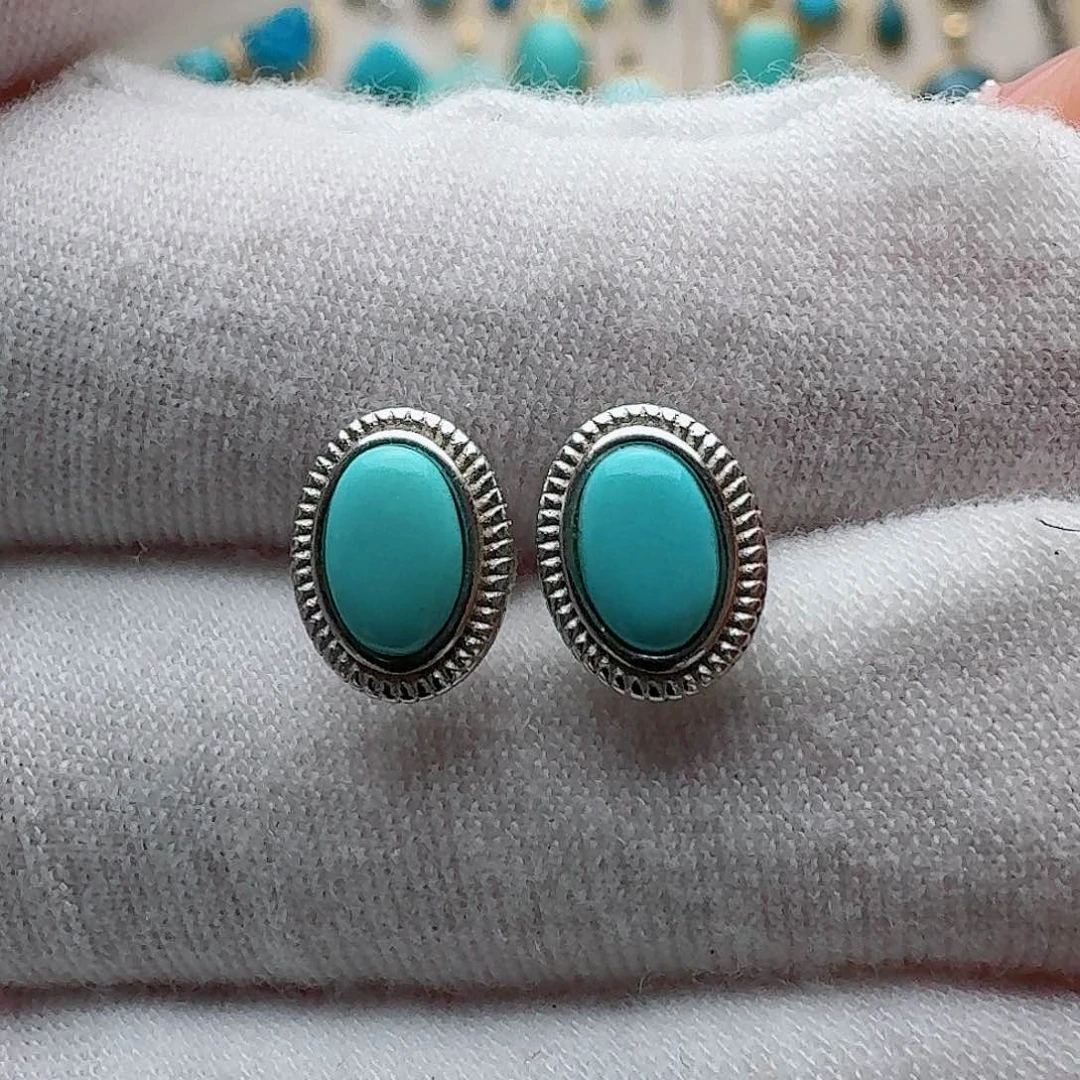 绿松石珠宝奇石银S925镶嵌