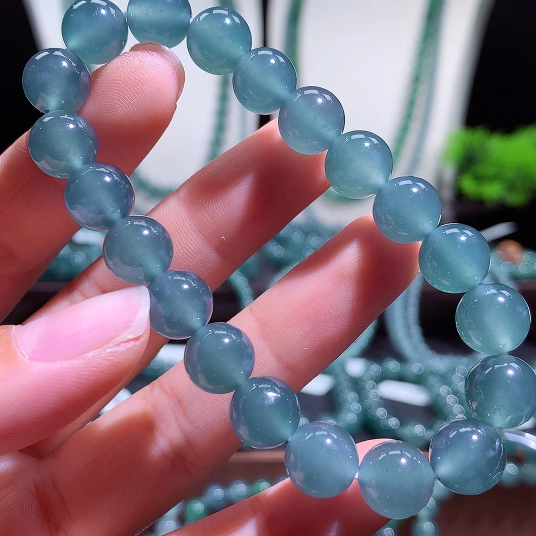 翡翠未镶嵌手链天然a货翡翠手串10