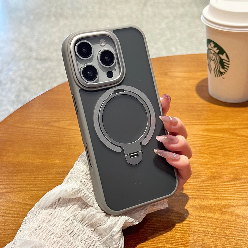 磁吸适用iphone16promax手机壳透明15防摔苹果16磨砂外壳潮牌