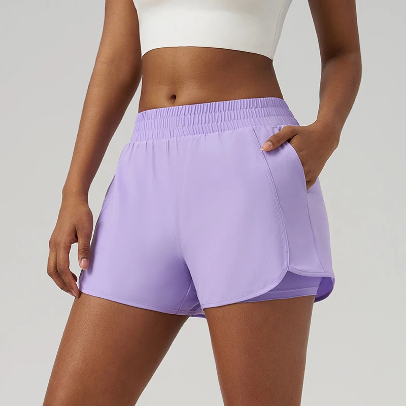 瑶老板-DK5003运动假两件短裤健身跑步训练