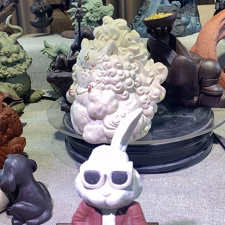 泥塑紫砂艺术瑕疵小兔