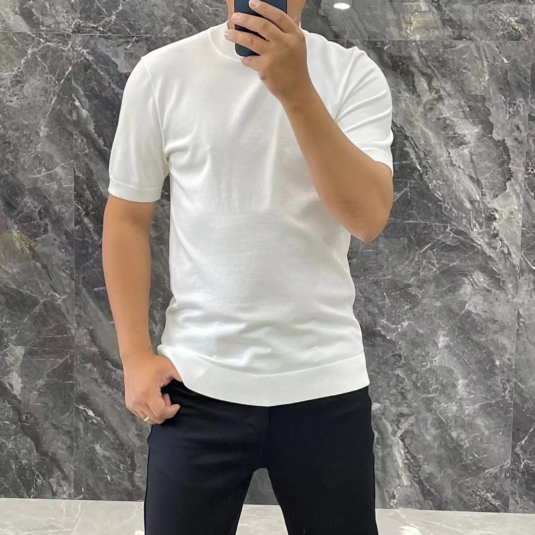 张先生欧货•H7秋冬季男士休闲净版简约修身打底寸半高领针织短袖