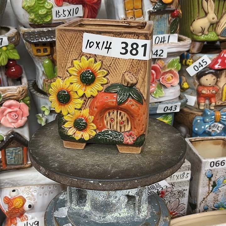 粗陶材质多肉花盆