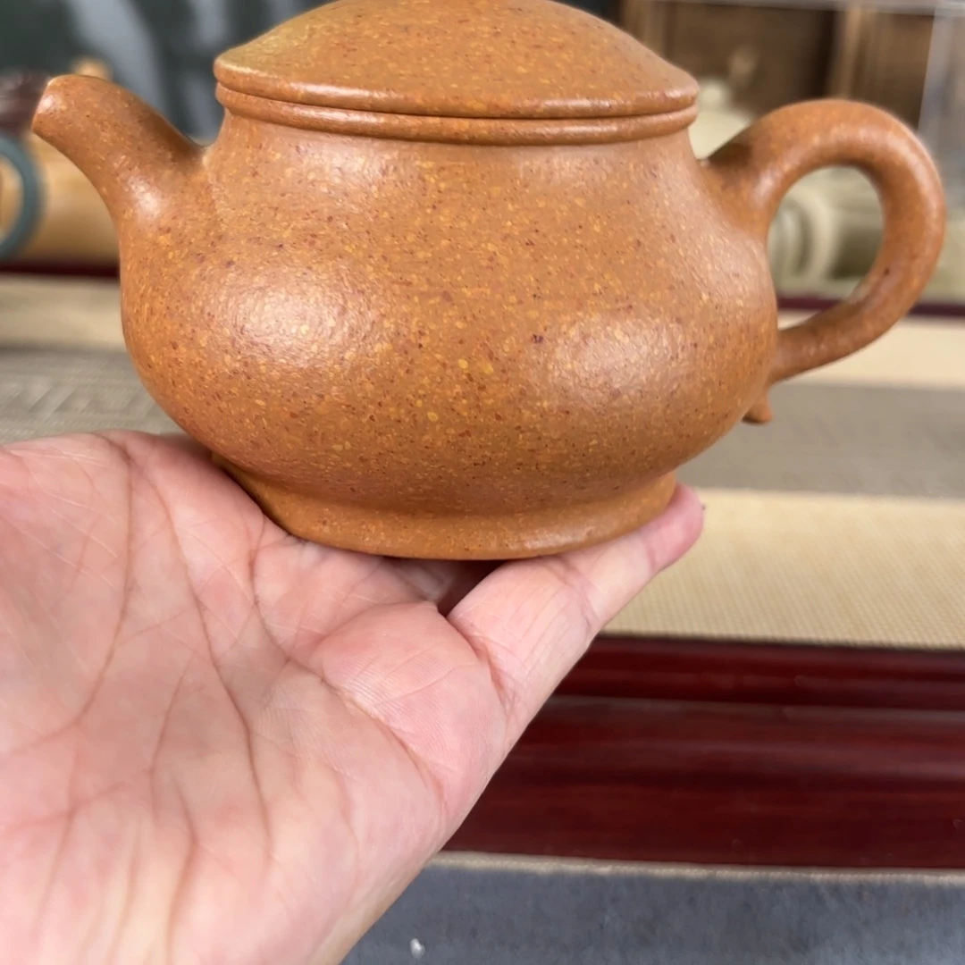 茶壶紫砂梨皮黄段潘壶