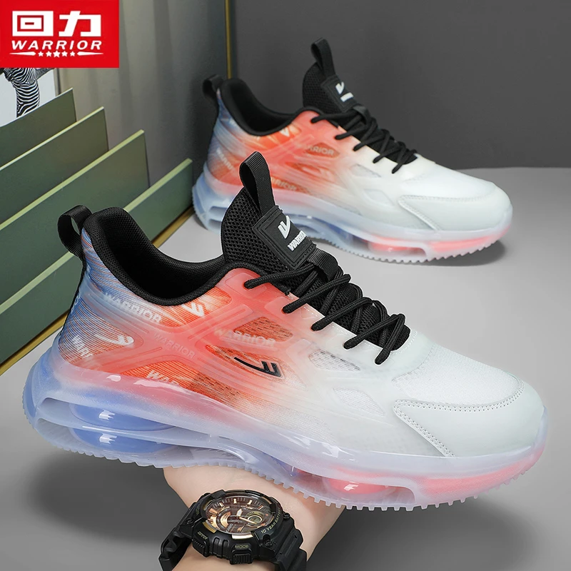 回力运动男鞋夏季透气2025新款气垫减震跑步鞋男士飞织网面休闲鞋