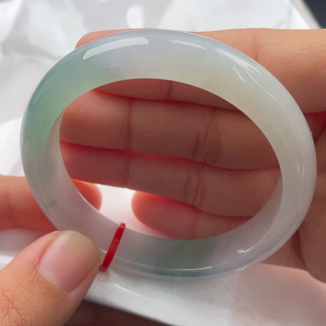 翡翠未镶嵌手镯52正圈