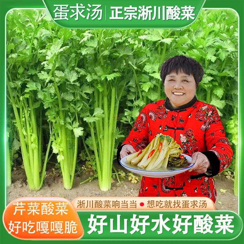 河南淅川特产酸菜酸芹菜味道纯正无盐古法制作酸爽够味老家味道