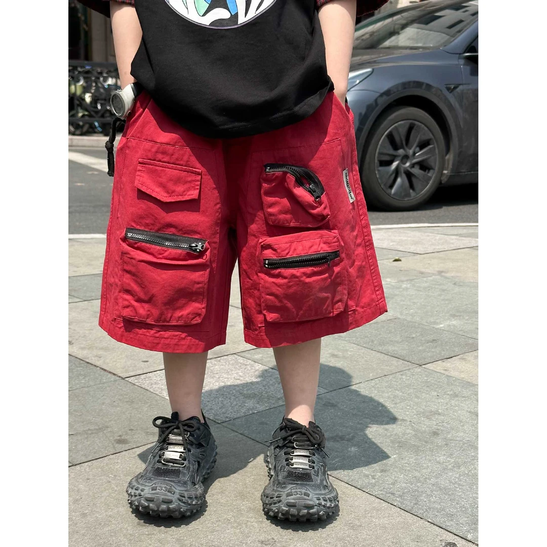 2025年夏季新款男童工装裤中小童韩版时尚宽松百搭中裤休闲潮酷