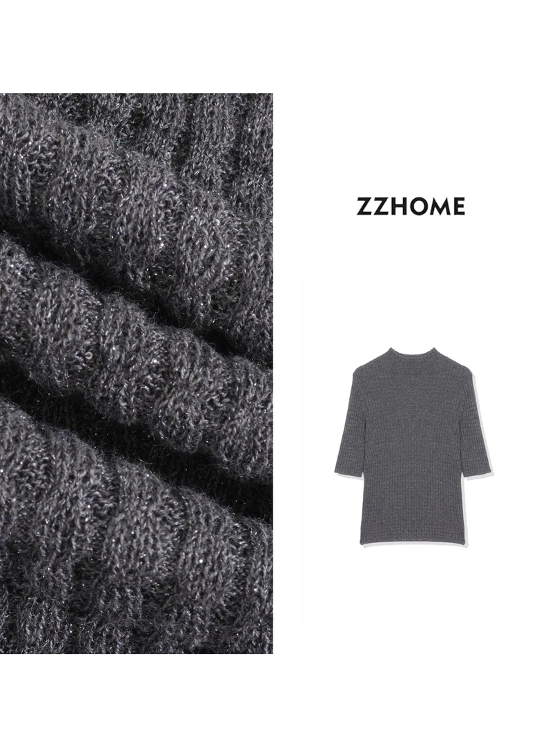 ZOZO HOME ｜可持续时髦云绒细羊毛微高领短袖毛衣q171770p