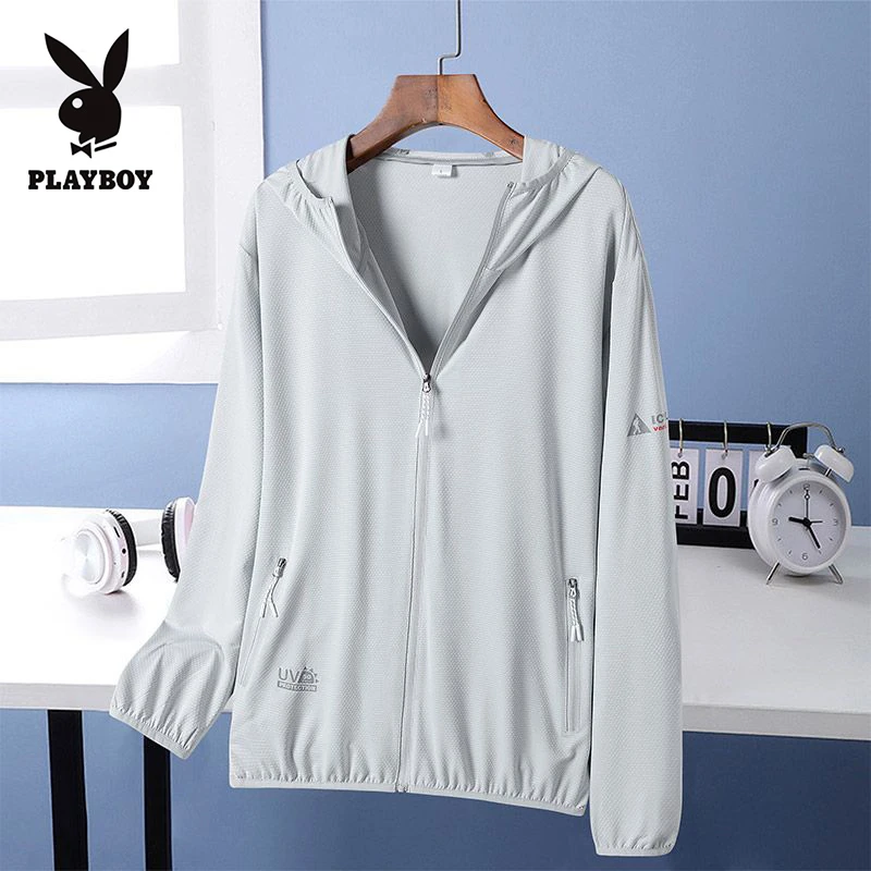花花公子2025夏季新款户外防晒衣男式防紫外线潮流宽松外套防晒服