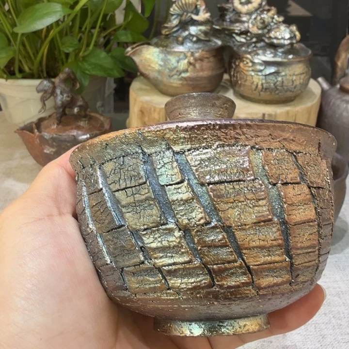 陶盘柴烧福利心哦多多