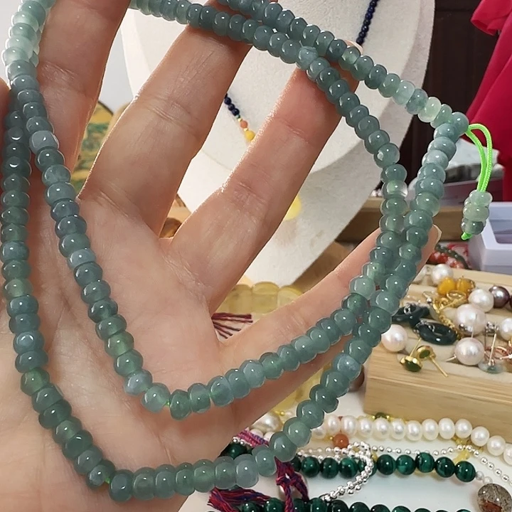 K***1翡翠未镶嵌颈饰刻面算盘5.1加有结构