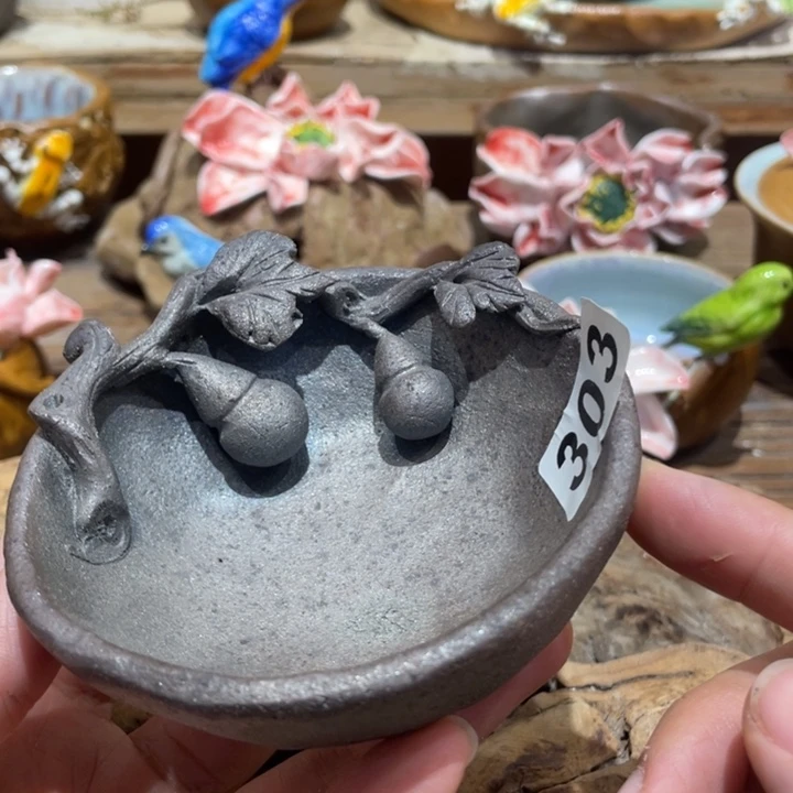 新品手工制作陶瓷茶具茶杯青蛙