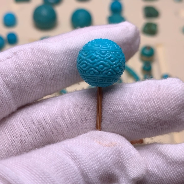 绿松石未镶嵌云纹15.3