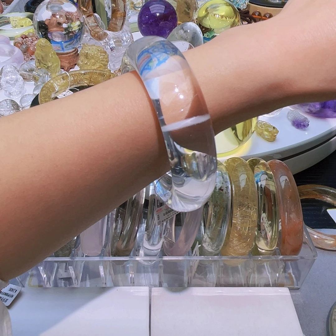 手镯未镶嵌水晶天然白幽灵福利款