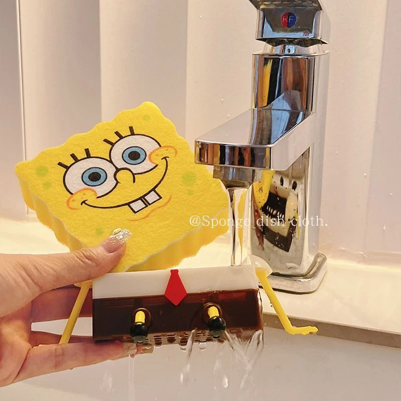 新款可爱洗碗吸水碗神器百洁布洗碗擦洗碗布海绵刷海绵宝宝海绵块